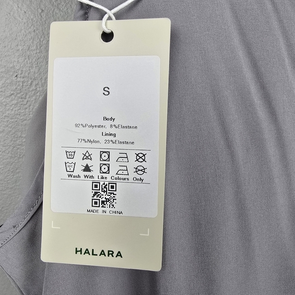 NWT HALARA Racerback High Low Flowy Quick Dry Casual Dress Gray | size small - Picture 9 of 13